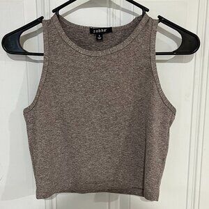 Zobha High Neck Crop Tank Top